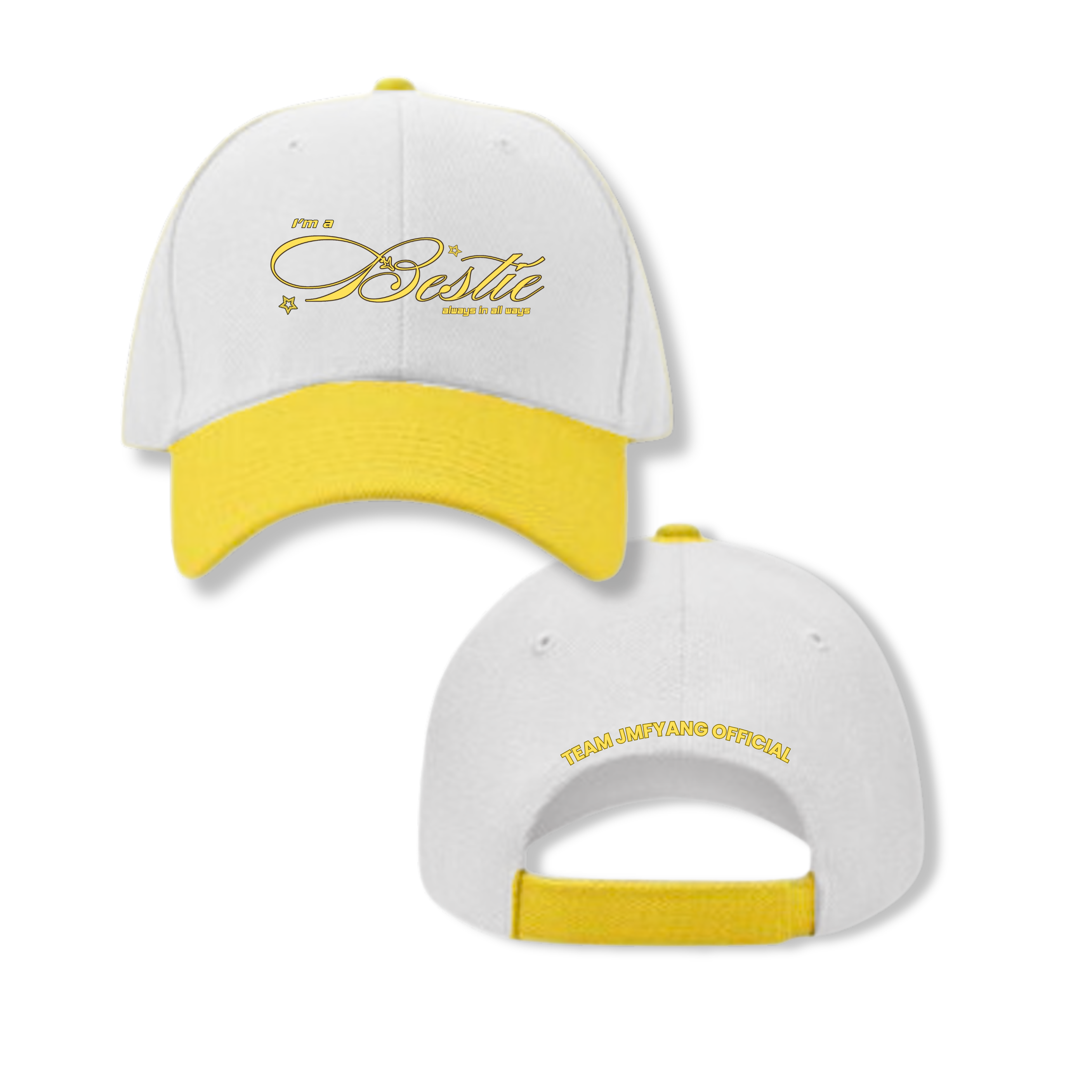 Sunshine Bestie Cap in Yellow & White Edition