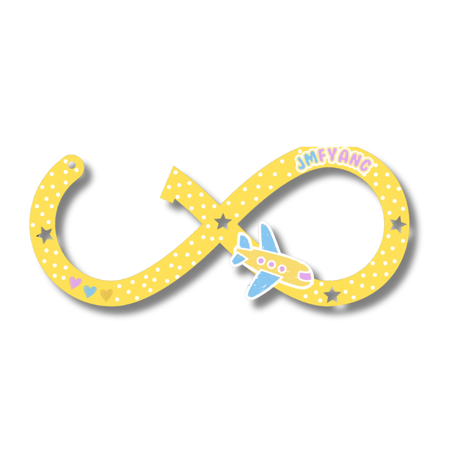 Infinity Plane Acrylic Carabiner