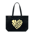 JMFyang Yellow Heart in Black Tote